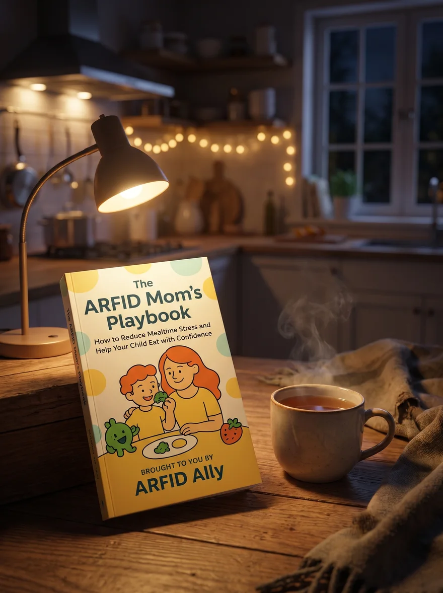 The Playbook on a kitchen counter late at night beside a cup of tea
